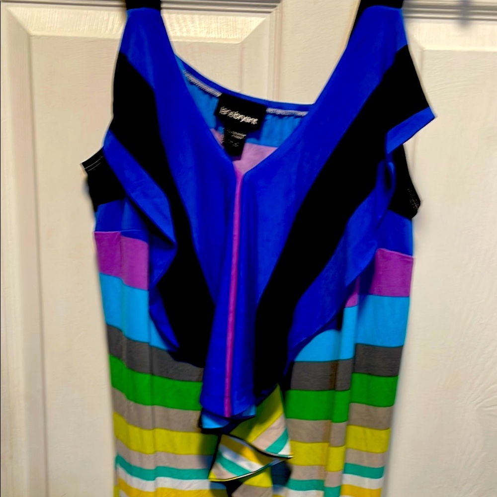 Colorful Striped Sleeveless Dress Lane Bryant
